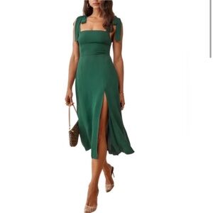 Reformation Twighlight Midi Dress- NWT Size 8, Emerald